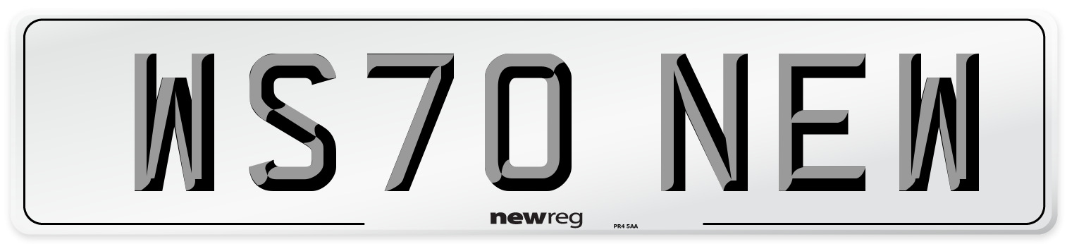 WS70 NEW Number Plate from New Reg
